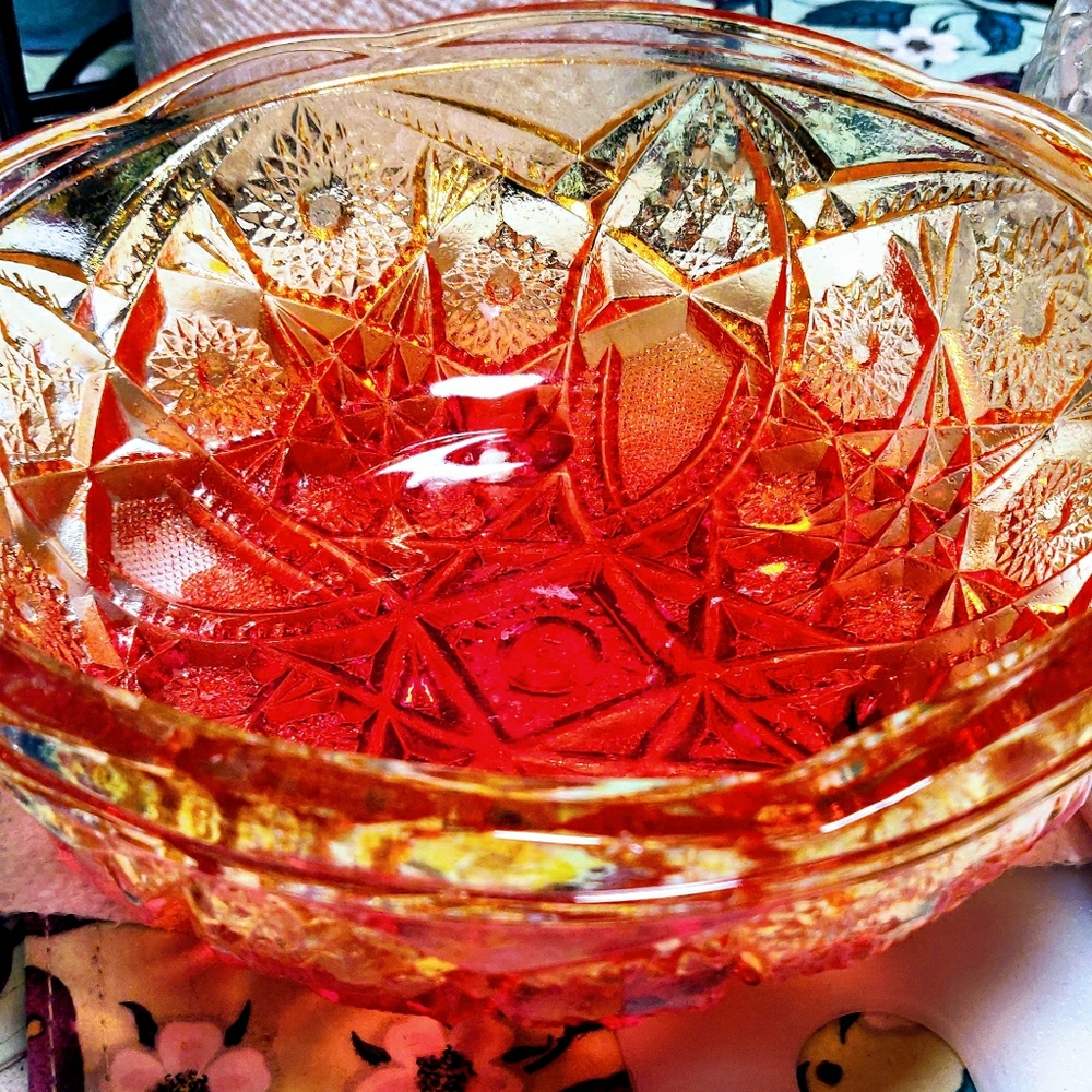 🏵️ Vintage Carnival Glassware Bowl 🏵️